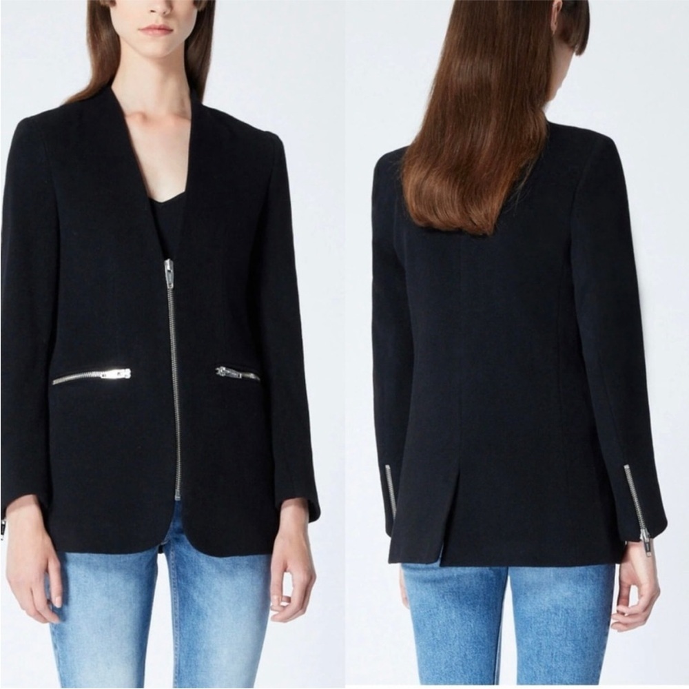 The Kooples Wool & Cashmere Blend Coat Jacket Black